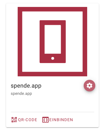 Einstellungen spende-app